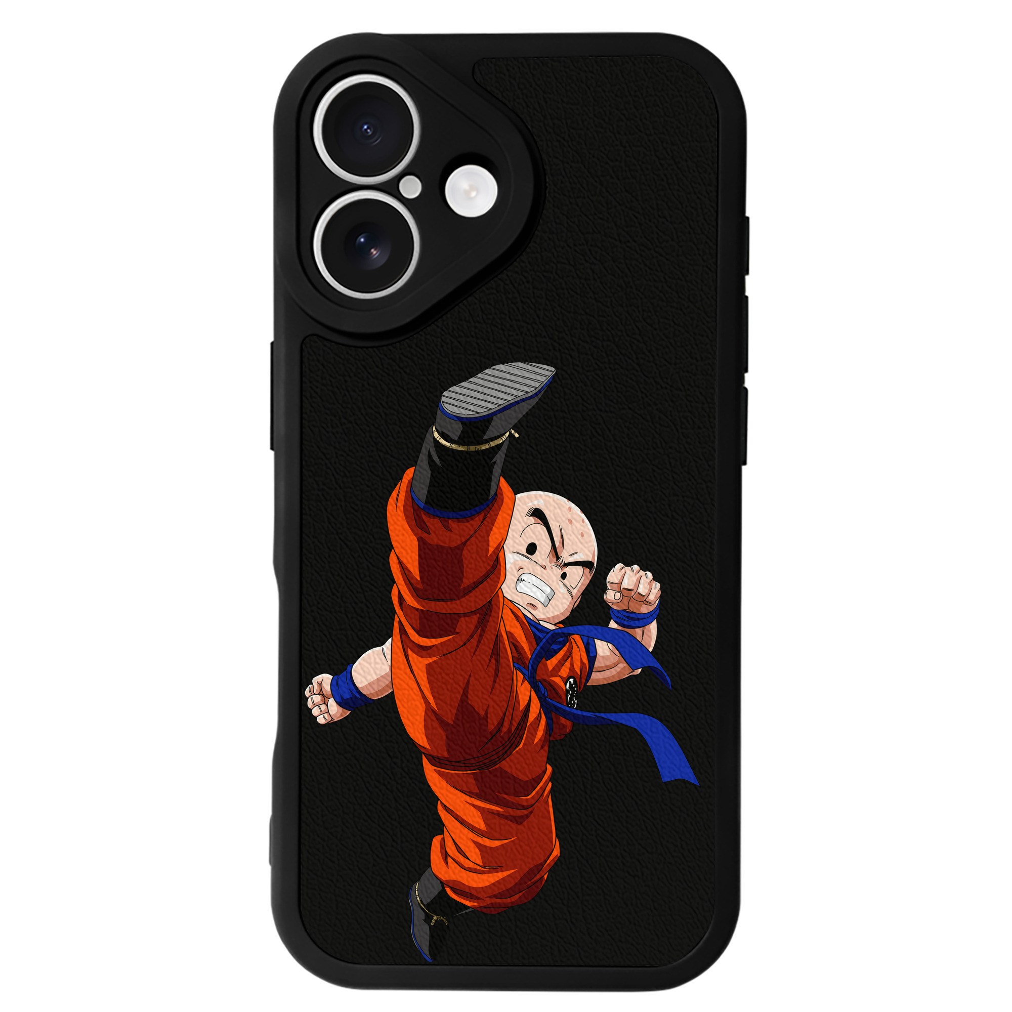 （画像用） ドラゴンボール クリリン DRAGON BALL krillin 【iPhone 16シリーズ対応】シリコンスマホケース（レザー調） 材質：シリコン